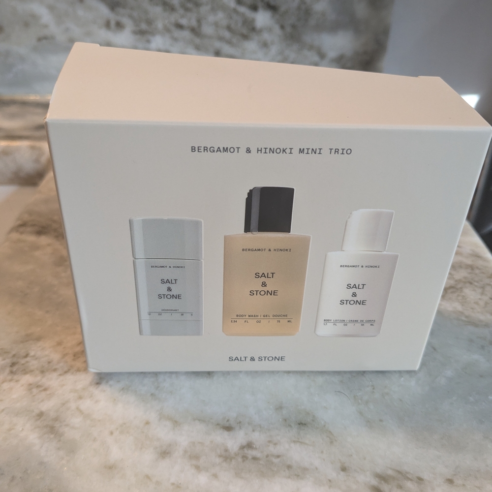 Salt & Stone Bergamot & Hinoki Mini Trio Set